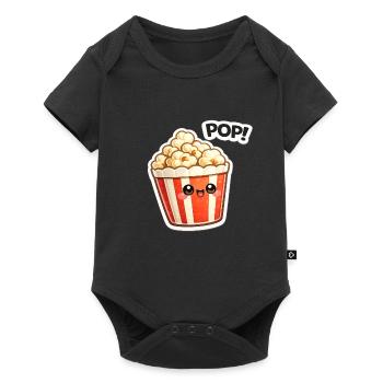 Kawaii Popcorn Smile Design - Baby Premium short-sleeve bodysuit - black - Front