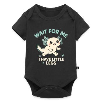 Axolotl disant un mème Humour Petites jambes drôles - Body à manches courtes Premium Bébé - noir - Devant