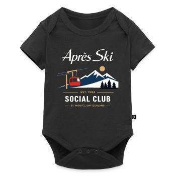 Après Ski Vintage Rétro Cadeau des années 90 - Body à manches courtes Premium Bébé - noir - Devant