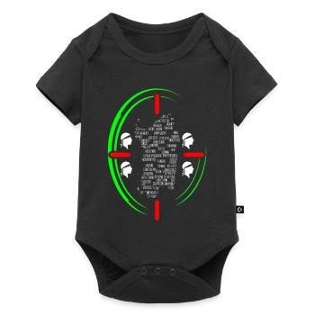 T-shirt souvenir Quattro mori Sardaigne avec carte - Body à manches courtes Premium Bébé - noir - Devant
