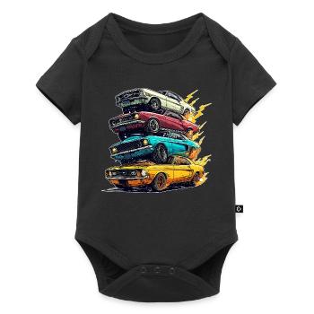 Just A Boy Who Loves Cars Toddler Graphic - Baby Premium short-sleeve bodysuit - black - Front