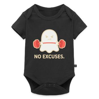 No Excuses Ghost Lift - Baby Premium short-sleeve bodysuit - black - Front