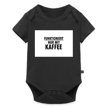 Works only with coffee - Baby Premium short-sleeve bodysuit - black - Front