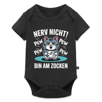 Courage Not I Gaming Cat Design - Body à manches courtes Premium Bébé - noir - Devant