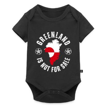 Greenland is not for Sale Funny Epic Design - Baby Premium short-sleeve bodysuit - black - Front