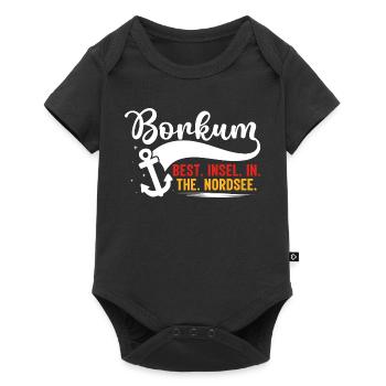 BORKUM BEST INSEL DANS LE NORDSEE Fun - Body à manches courtes Premium Bébé - noir - Devant