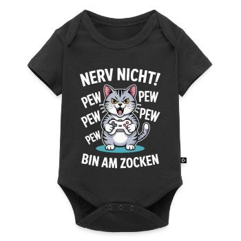 Courage Not I Gaming Cat Design - Body à manches courtes Premium Bébé - noir - Devant
