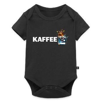 Kaffee Mascot Splash - Baby Premium Kurzarmbody - Schwarz - Vorne