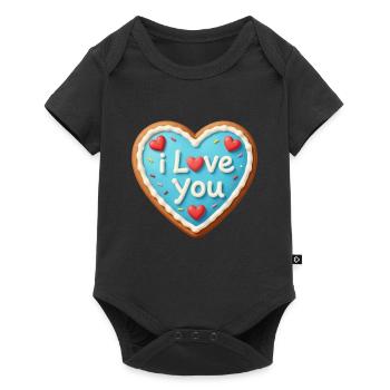 Valentine's Day Heart Gift Valentine's Day - Baby Premium short-sleeve bodysuit - black - Front