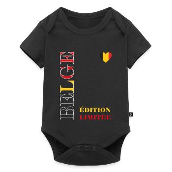 Belgium Limited Edition Graphic - Baby Premium short-sleeve bodysuit - black - Front
