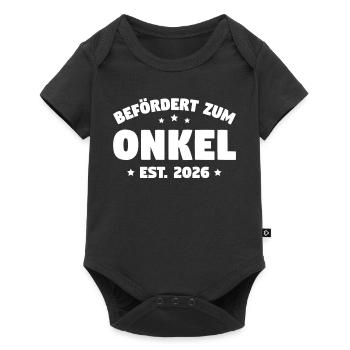 Promoted to Uncle 2026 – Uncle Gift Idea - Baby Premium short-sleeve bodysuit - black - Front