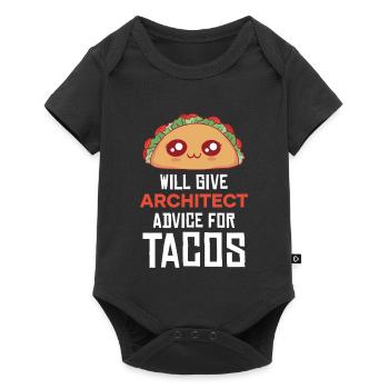 Taco Architekt Rat Spruch - Baby Premium Kurzarmbody - Schwarz - Vorne