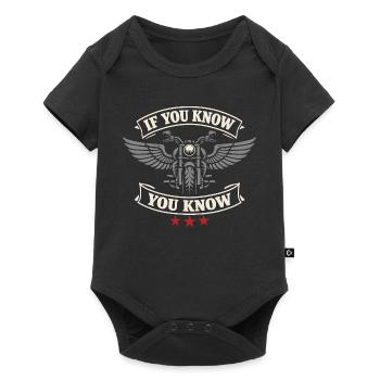 Why we ride motorcycles, - Baby Premium short-sleeve bodysuit - black - Front