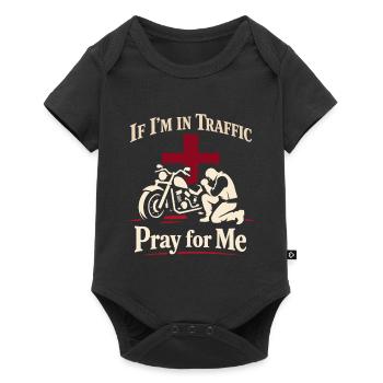Humour de la circulation à moto, Le Conducteur - Body à manches courtes Premium Bébé - noir - Devant