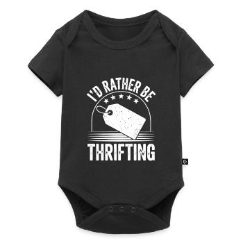 Je préfère faire de la friperie - Body à manches courtes Premium Bébé - noir - Devant