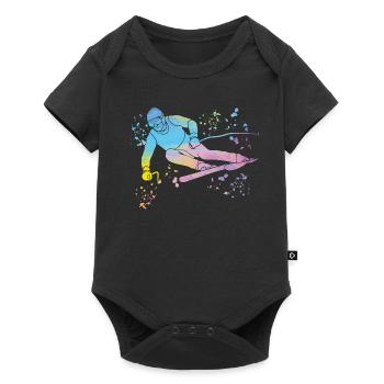 Alpine skiing Winter sports Nordic skiing - Baby Premium short-sleeve bodysuit - black - Front