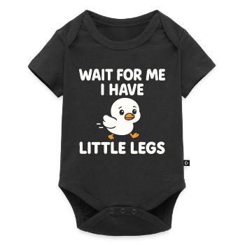 Chick Saying Meme Humor Funny Little Legs - Baby Premium short-sleeve bodysuit - black - Front