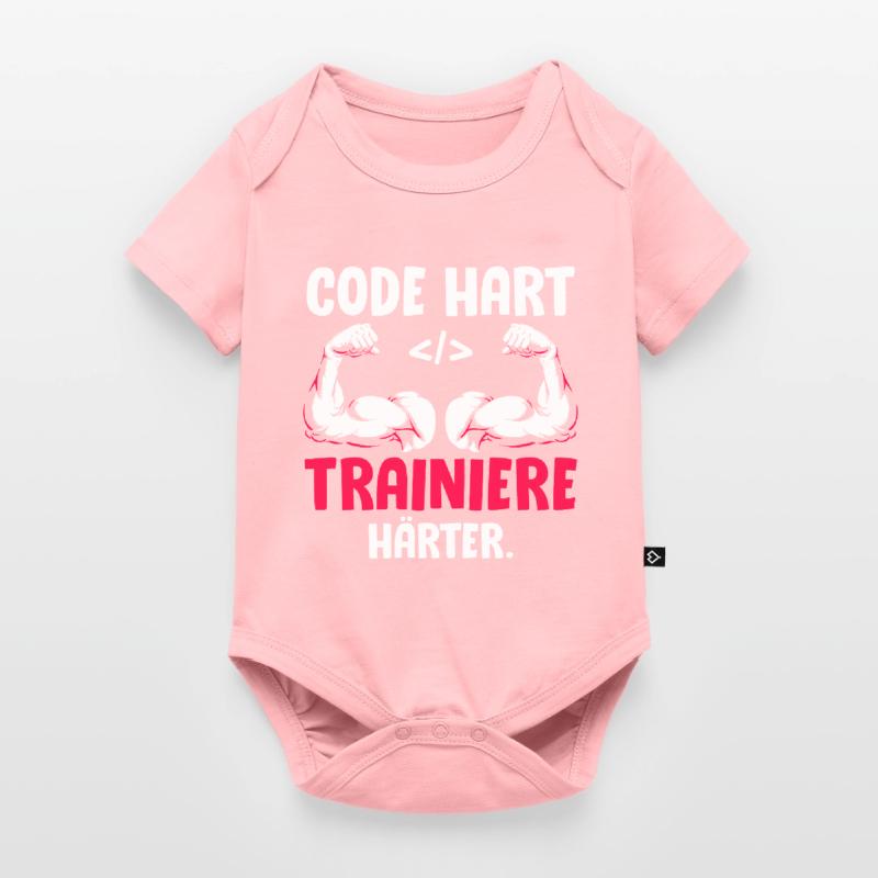 Coder CODE HARD TRAIN HARDER Funny Baby Premium short-sleeve bodysuit
