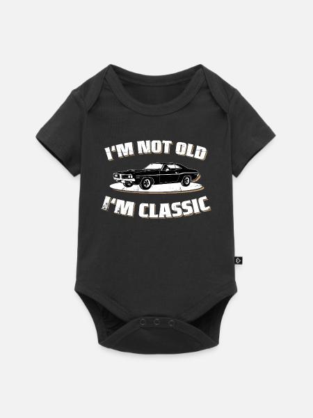 I'M NOT OLD I'M CLASSIC - Baby Premium Kurzarmbody - Schwarz
