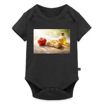Tomato. Bread. Oil. - Baby Premium short-sleeve bodysuit - black - Front
