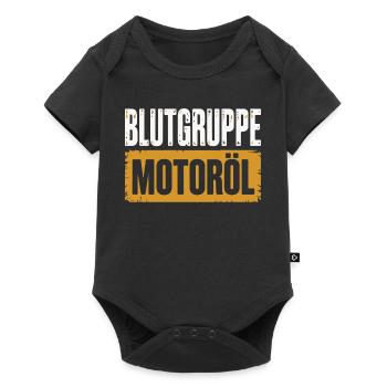 Groupe sanguin : conception du tournevis à huile moteur - Body à manches courtes Premium Bébé - noir - Devant