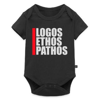 Logos Ethos Pathos Rhetoric Philosophy Student - Baby Premium short-sleeve bodysuit - black - Front