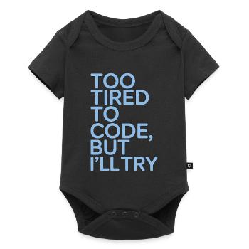 ER Nurse Too Tired To Code But Registered Nurse - Baby Premium short-sleeve bodysuit - black - Front