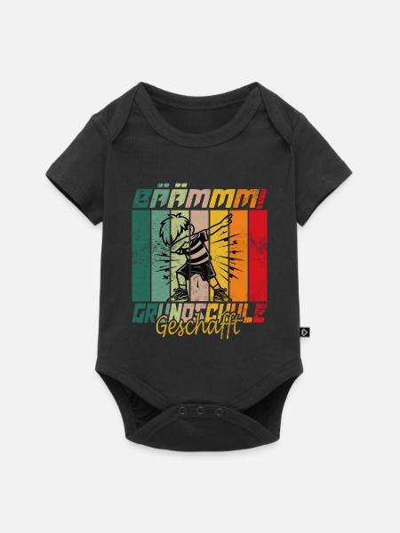 Grundschule geschafft, Schulkind, Geschenkidee - Baby Premium Kurzarmbody - Schwarz
