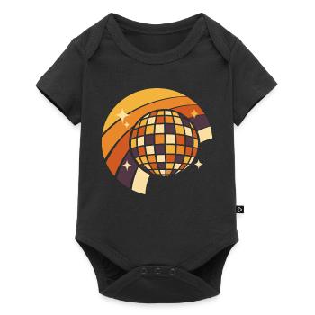 Disco Ball Retro Party Cadeau des années 80 - Body à manches courtes Premium Bébé - noir - Devant