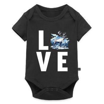 Reindeer Reindeer - Baby Premium short-sleeve bodysuit - black - Front