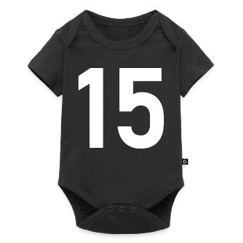 15. 15 ANS. 15e ANNIVERSAIRE. ANNIVERSAIRE 15 ANS. - Body à manches courtes Premium Bébé - noir - Devant