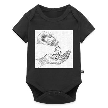 Music is my medicine  - Baby Premium short-sleeve bodysuit - black - Front