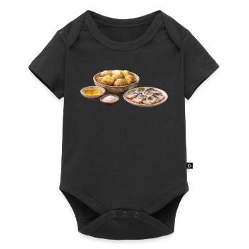 Ofenkartoffeln mit Olija und Selödka - Baby Premium Kurzarmbody - Schwarz - Vorne