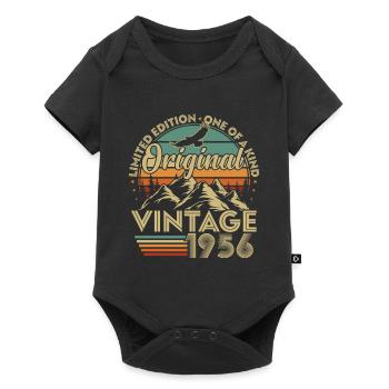 Original 1956 Vintage Vintage Anniversary Retro - Body à manches courtes Premium Bébé - noir - Devant