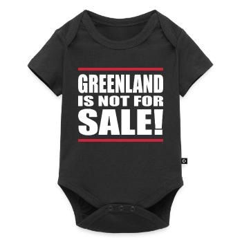 Chemise Greenland Is Not For Sale - Body à manches courtes Premium Bébé - noir - Devant