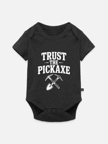Vertraue der Spitzhacke - Baby Premium Kurzarmbody - Schwarz