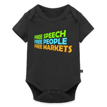 Free Speech Markets People Libertarian Freedom Logo - Baby Premium short-sleeve bodysuit - black - Front