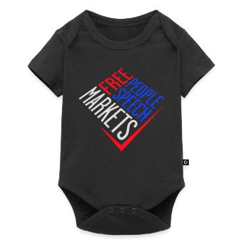 Free Speech Markets People Libertarian Freedom Logo - Baby Premium short-sleeve bodysuit - black - Front