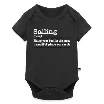 Sailing funny saying for sailors - Baby Premium short-sleeve bodysuit - black - Front