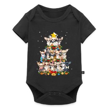 Chihuahua Chihuahueño Noël - Body à manches courtes Premium Bébé - noir - Devant
