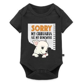 Chihuahua Chihuahueño Désolé Mon - Body à manches courtes Premium Bébé - noir - Devant