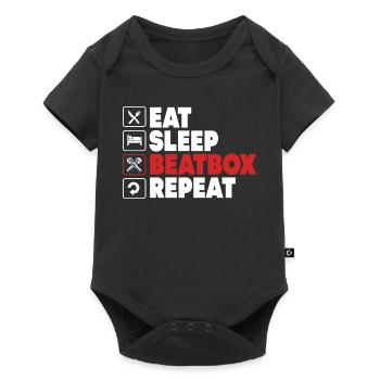 Beatbox - Baby Premium Kurzarmbody - Schwarz - Vorne