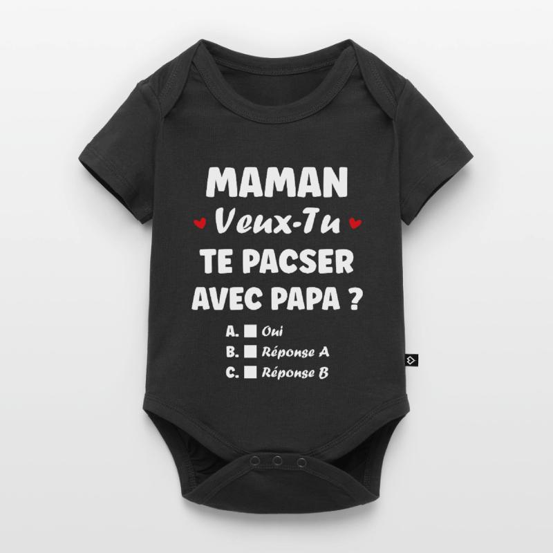 Mama, willst du eine eingetragene Lebenspartnerschaft mit Papa eingehen? Baby Premium Kurzarmbody
