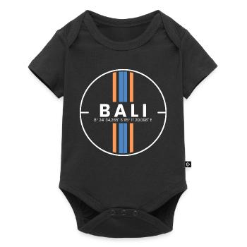 Bali Island Coordinates - Baby Premium short-sleeve bodysuit - black - Front