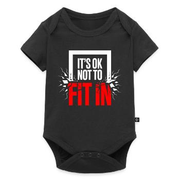 It's Ok Not To Fit In Individuality Motivation - Baby Premium short-sleeve bodysuit - black - Front