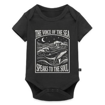 Marine Life Aesthetic Whale - Ocean Art - Baby Premium short-sleeve bodysuit - black - Front
