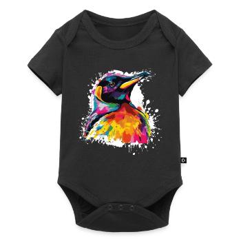 Colorful Toucan Head Artwork - Baby Premium short-sleeve bodysuit - black - Front