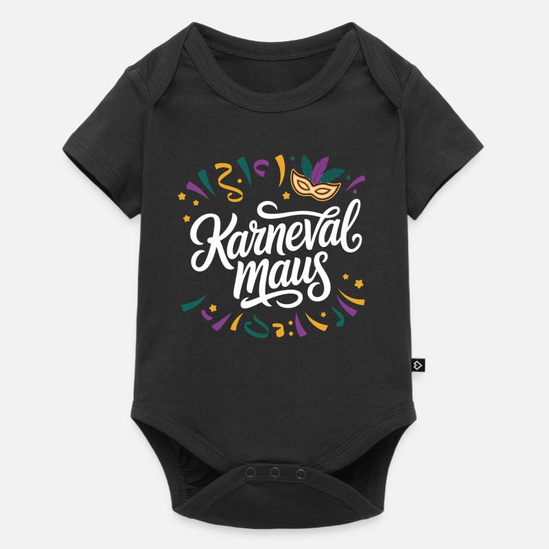 Karnevalmaus - Baby Premium Kurzarmbody - Schwarz