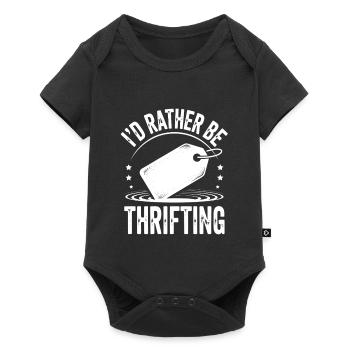 Étiquette d’occasion Style graphique vintage - Body à manches courtes Premium Bébé - noir - Devant