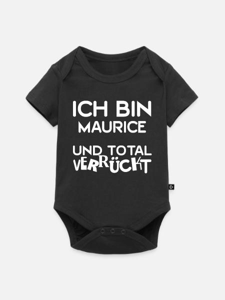 Maurice als Vorname - Baby Premium Kurzarmbody - Schwarz